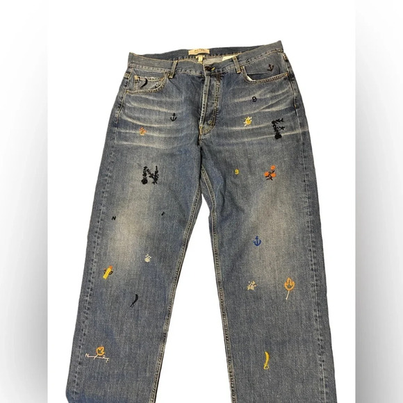 Nick Fouquet Uzzi Embroidered-motif Straight Leg Jeans - Picture 4 of 16